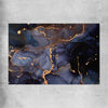 Deep Blue Veins rolled print - part of our high quality canvas abstract wall art collection