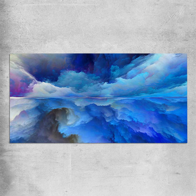 Emerging Blue Energy rolled print - part of our high quality canvas abstract wall art collection