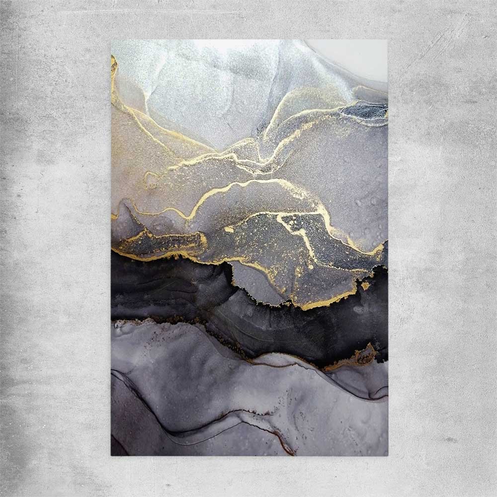 Gold Strokes rolled print - part of our high quality canvas abstract wall art collection