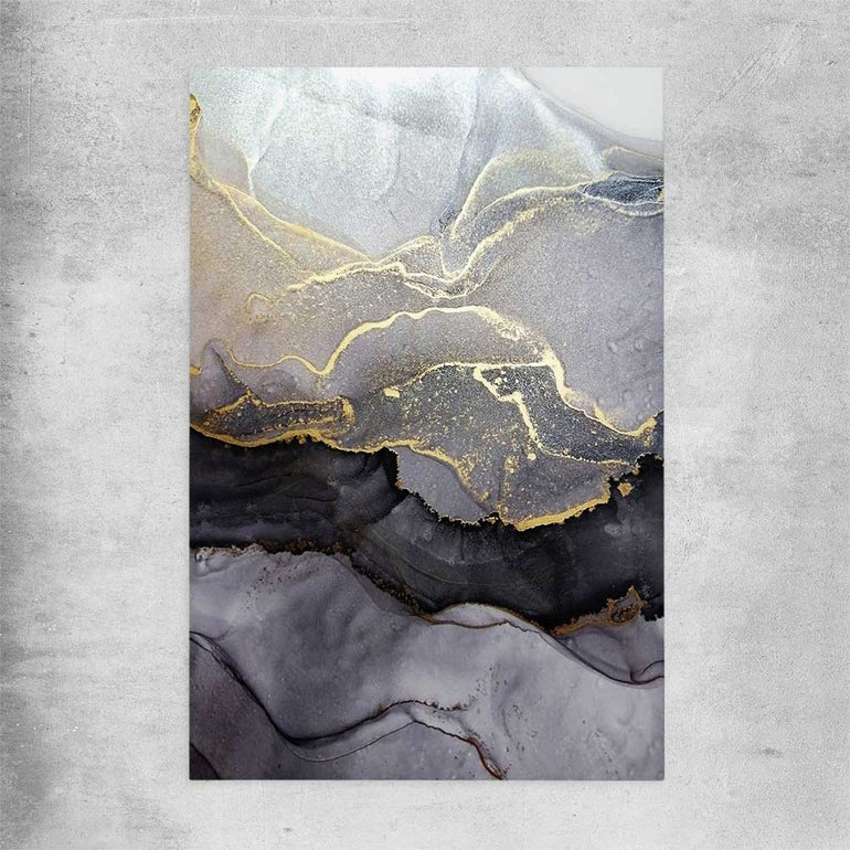 Gold Strokes rolled print - part of our high quality canvas abstract wall art collection