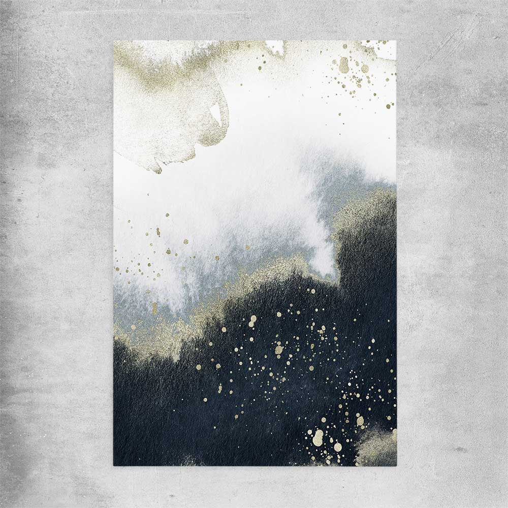 Golden Grey rolled print - part of our high quality canvas abstract wall art collection