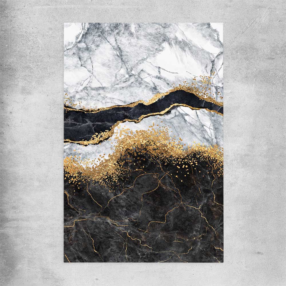 Golden Marble Two rolled print - part of our high quality canvas abstract wall art collection
