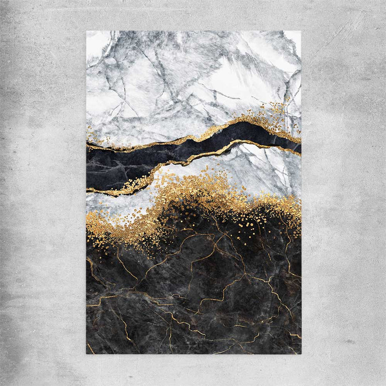 Golden Marble Two rolled print - part of our high quality canvas abstract wall art collection