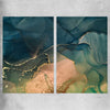 Golden Mist Pair rolled print - part of our high quality canvas abstract wall art collection