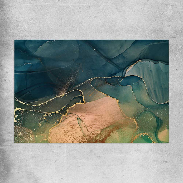 Golden Mist rolled print - part of our high quality canvas abstract wall art collection