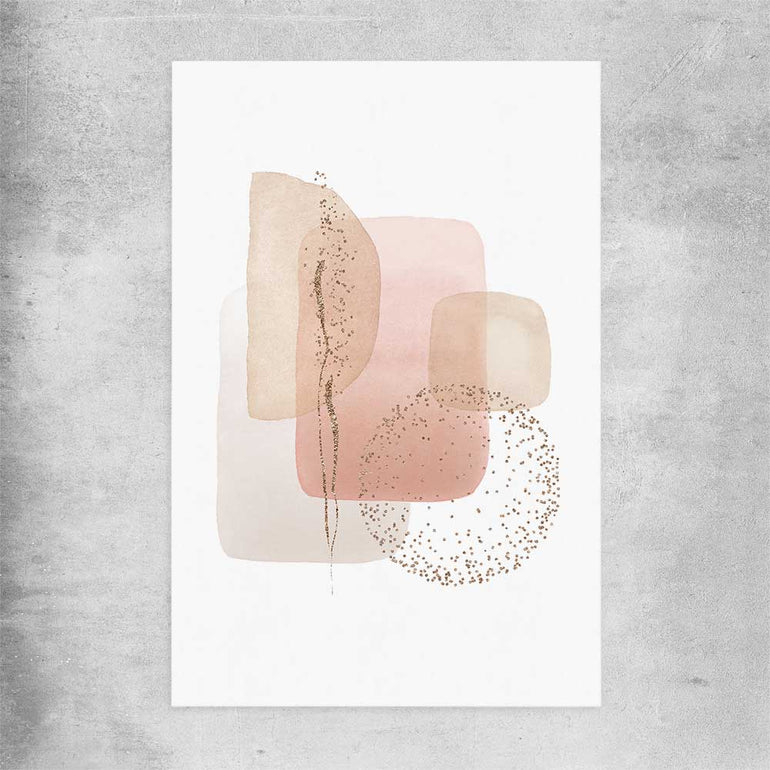 Light Geometric rolled print - part of our high quality canvas abstract wall art collection