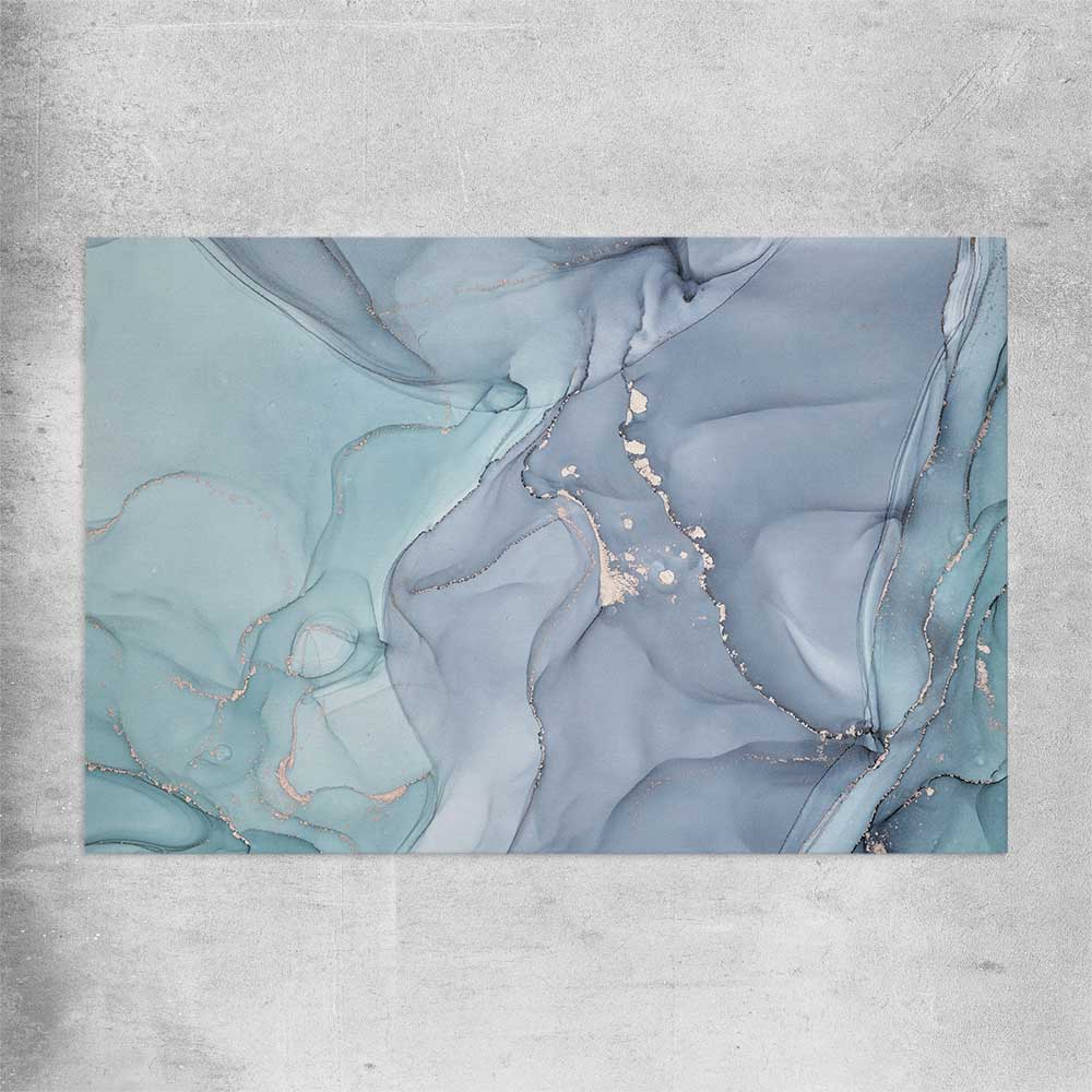 Light Turquoise rolled print - part of our high quality canvas abstract wall art collection