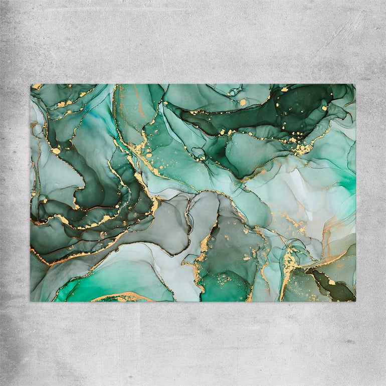 Luxury Turquoise rolled print - part of our high quality canvas abstract wall art collection