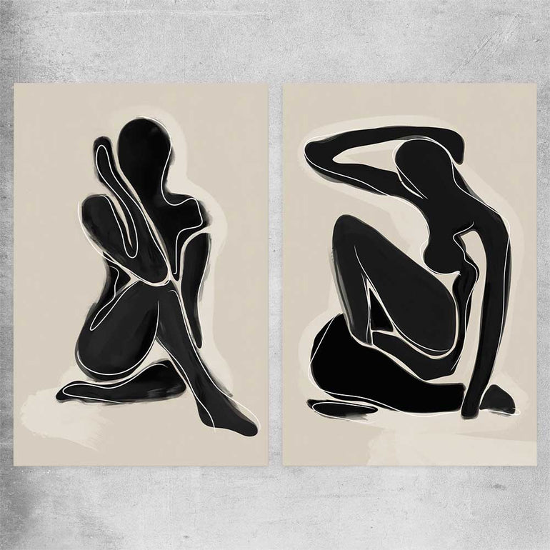 Matisse Shadow Pair rolled print - part of our high quality canvas abstract wall art collection