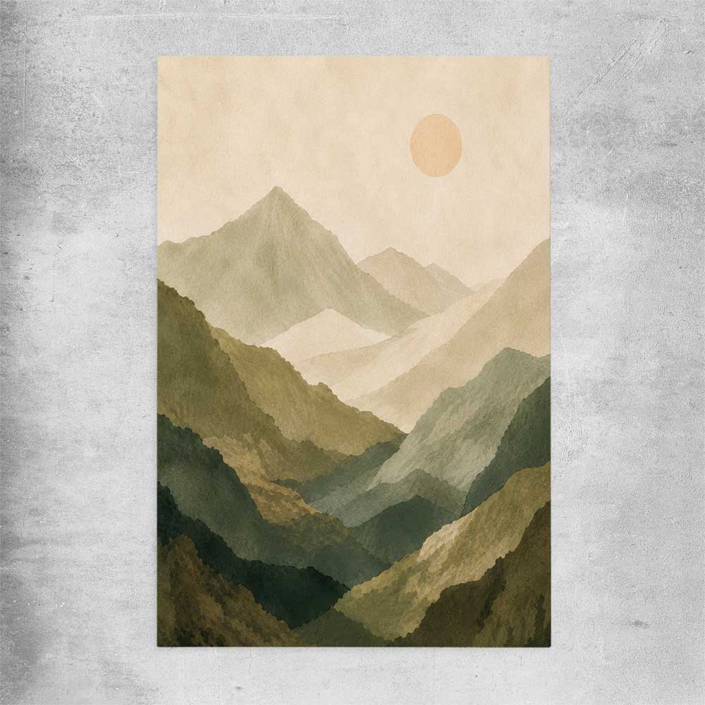 Mountain Haze rolled print - part of our high quality canvas abstract wall art collection