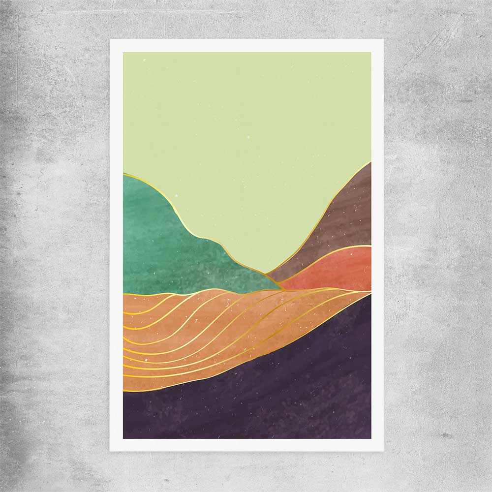 Nature Waves One rolled print - part of our high quality canvas abstract wall art collection