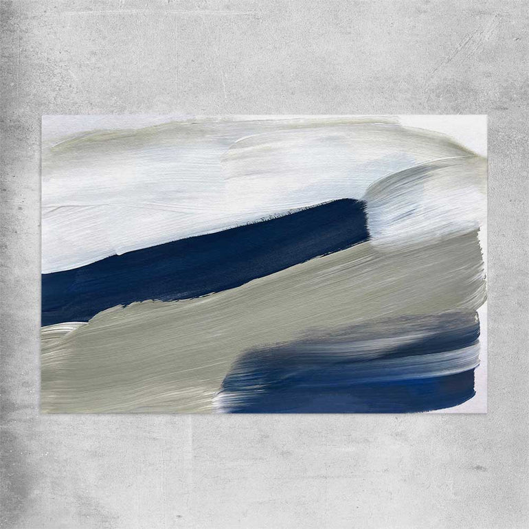 Navy Ocean rolled print - part of our high quality canvas abstract wall art collection