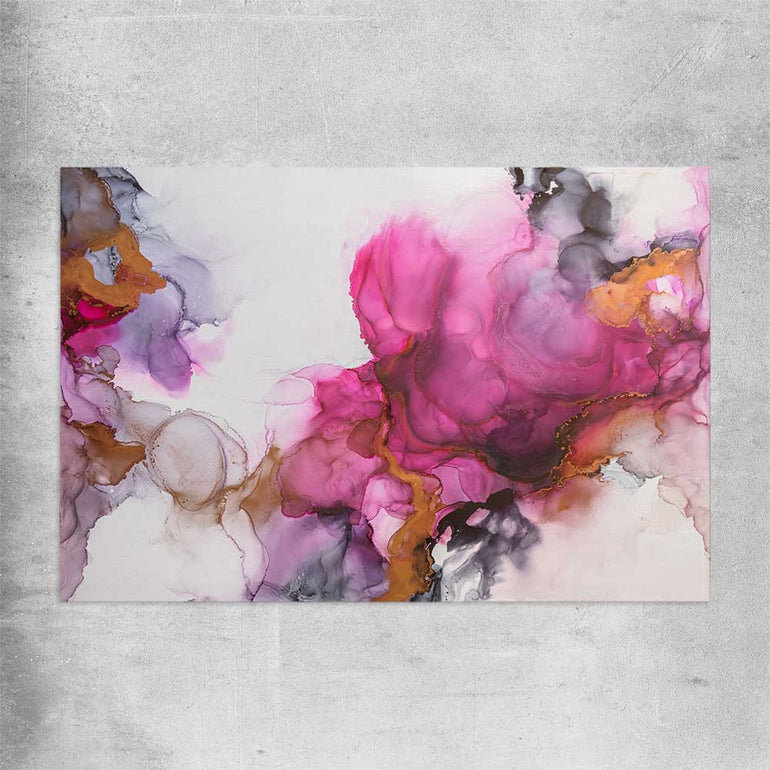Pink Clouds rolled print - part of our high quality canvas abstract wall art collection