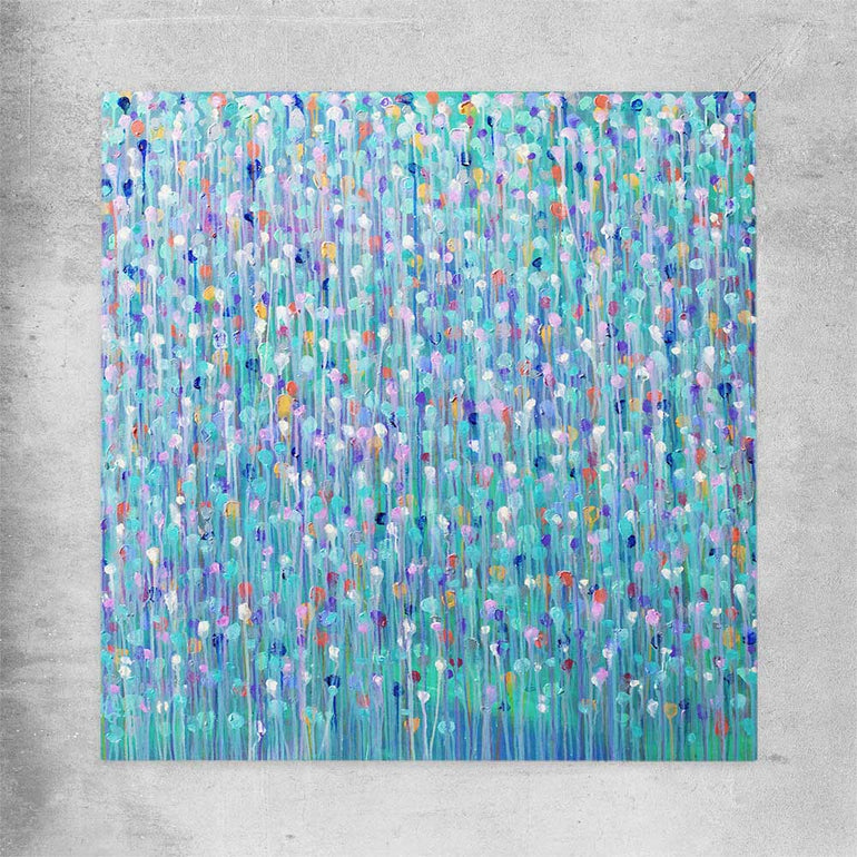 Sparkly Water Square rolled print - part of our high quality canvas abstract wall art collection