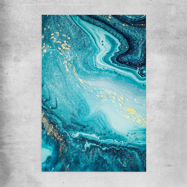 Turquoise Ocean rolled print - part of our high quality canvas abstract wall art collection