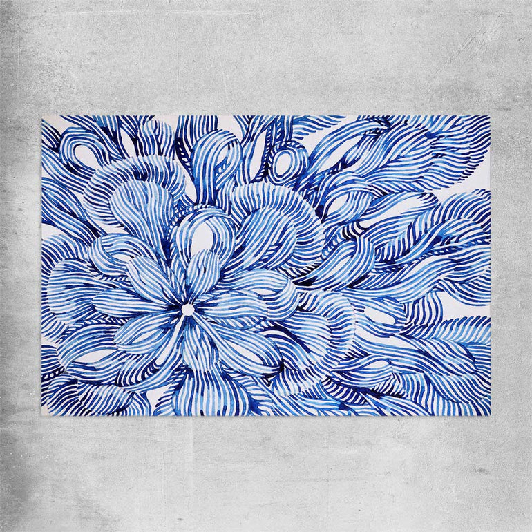 Watercolour Flowers rolled print - part of our high quality canvas abstract wall art collection