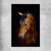 Animal wall art and canvas prints of Chestnut Horse Portrait on a rolled print