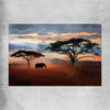 Animal wall art and canvas prints of Golden Savannah Journey on a rolled print