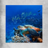 Animal wall art and canvas prints of Ocean Turtle Reef on a rolled print