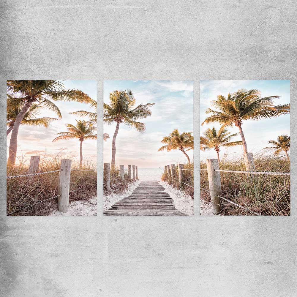 Beach and coastal wall art print of Florida Sunrise Set on a rolled print