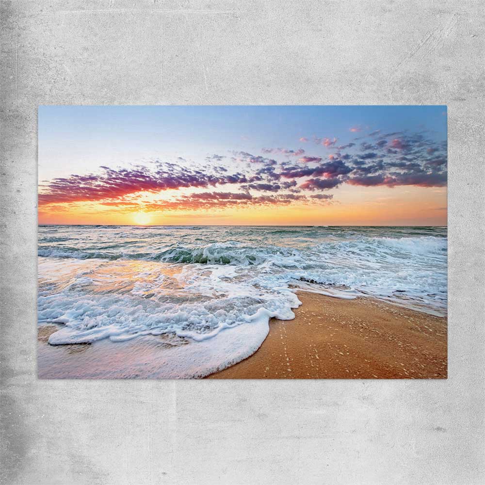 Beach and coastal wall art print of Pastel Ocean Horizon on a rolled print