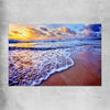 Beach and coastal wall art print of Sunset Coastal Glow on a rolled print