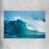 Beach and coastal wall art print of Turquoise Wave Break on a rolled print