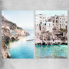 Beach and coastal wall art print of Amalfi Edge Pair on a rolled print