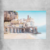 Beach and coastal wall art print of Amalfi Tides on a rolled print