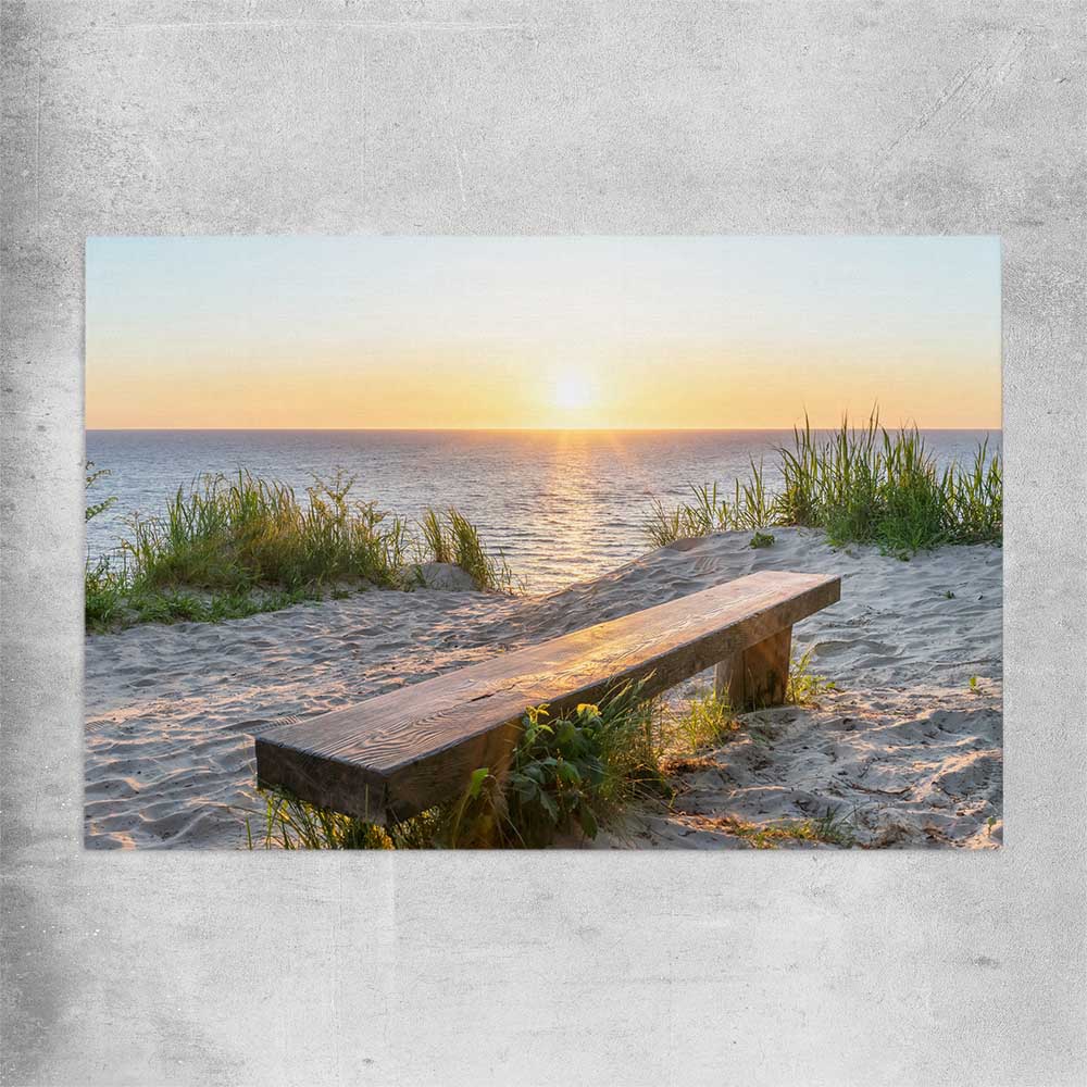 Beach and coastal wall art print of Baltic Sea Sunset on a rolled print