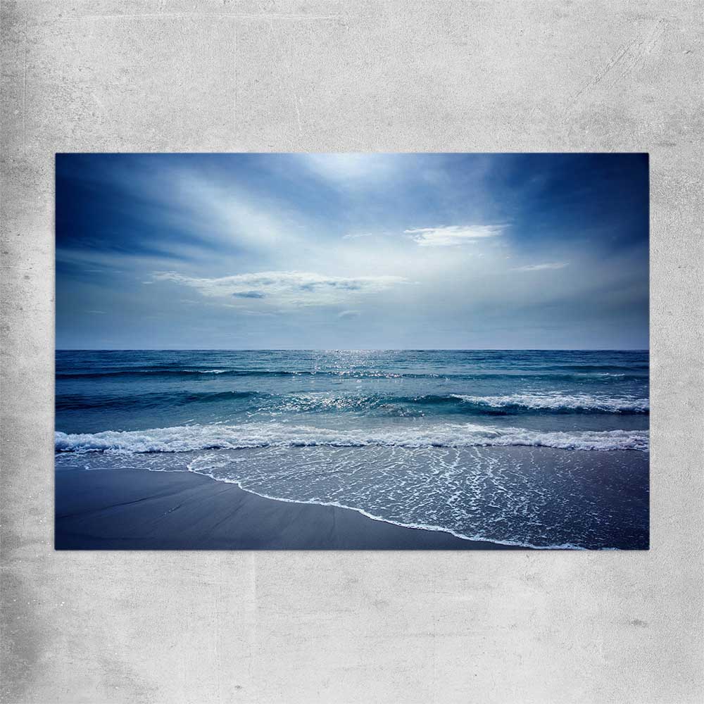 Beach and coastal wall art print of Beach Solitude on a rolled print