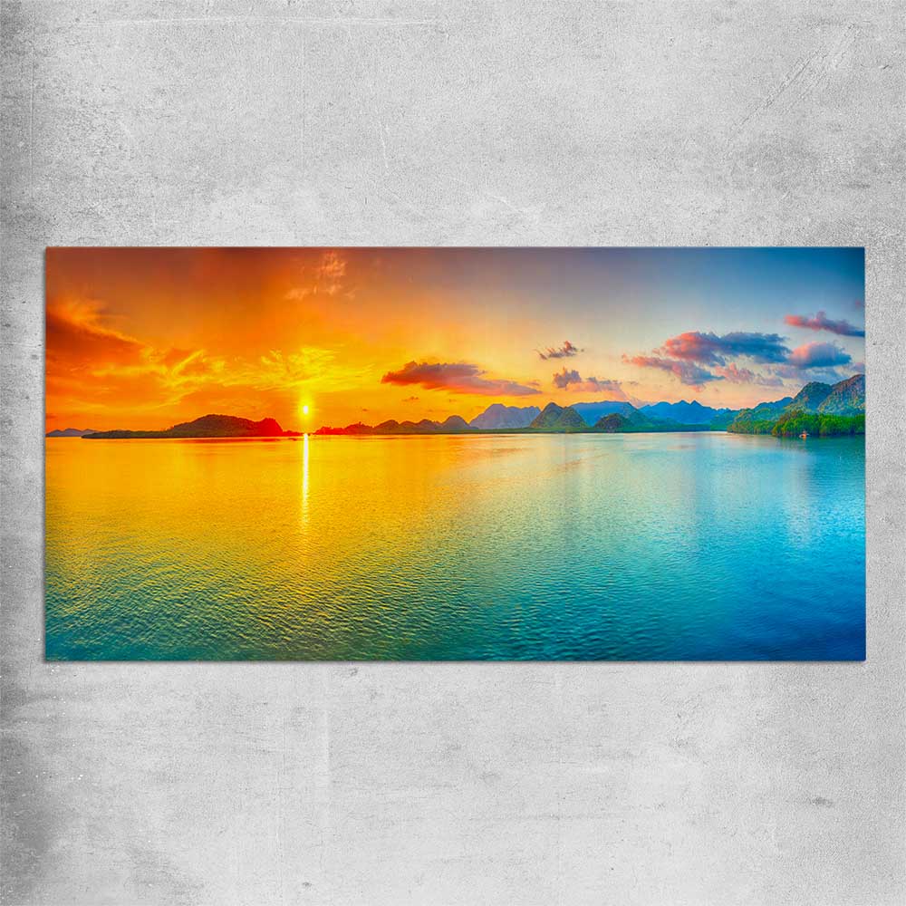 Beach and coastal wall art print of Beautiful Sunset on a rolled print