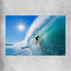 Beach and coastal wall art print of Blue Ocean Surfer on a rolled print