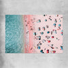Beach and coastal wall art print of Bondi Pink Aerial on a rolled print