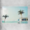 Beach and coastal wall art print of Combi Van Palms on a rolled print