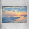 Beach and coastal wall art print of Gentle Tide at Dusk on a rolled print