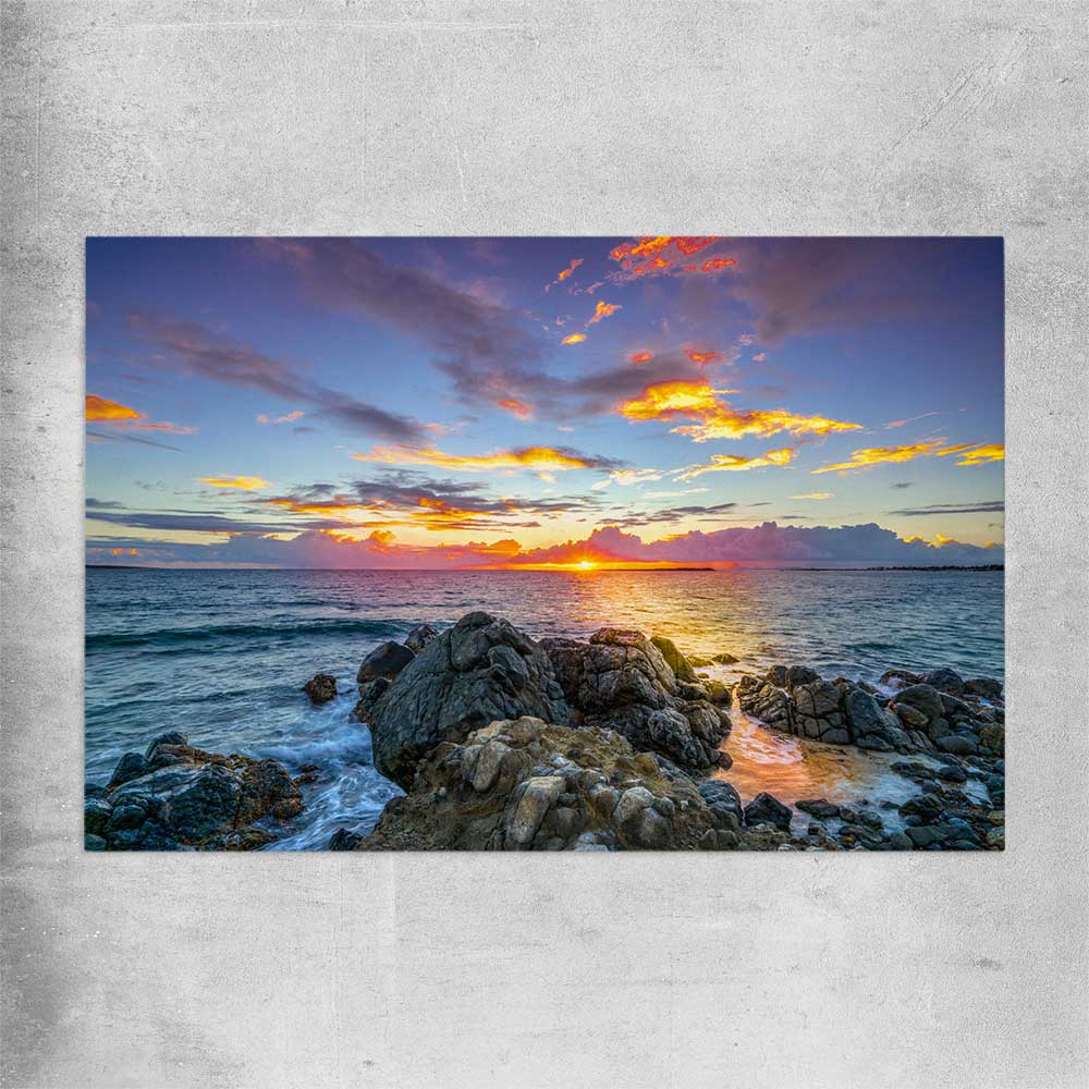 Beach and coastal wall art print of Golden Coast Horizon on a rolled print