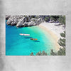 Beach and coastal wall art print of Hidden Beach on a rolled print