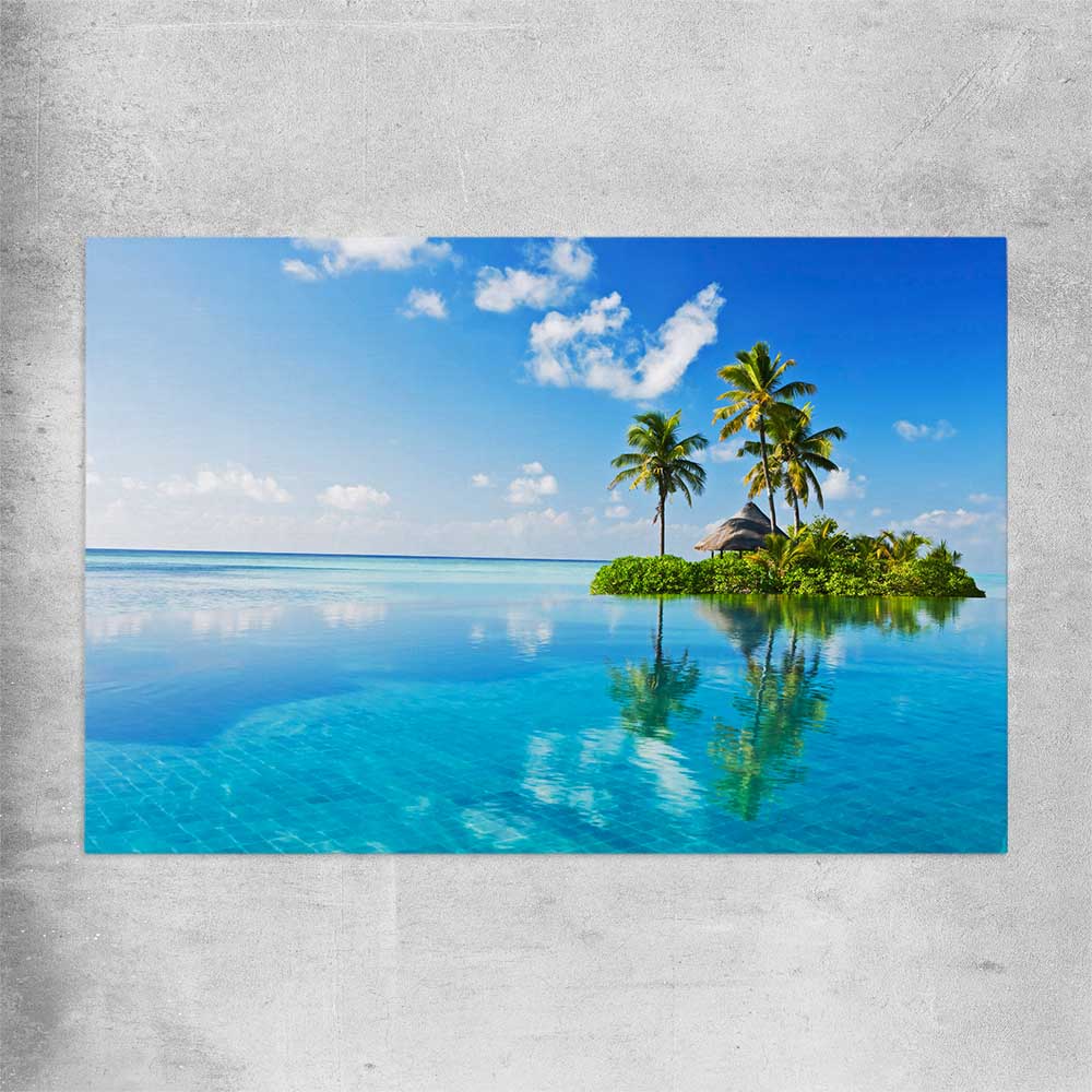 Beach and coastal wall art print of Island Serenity on a rolled print