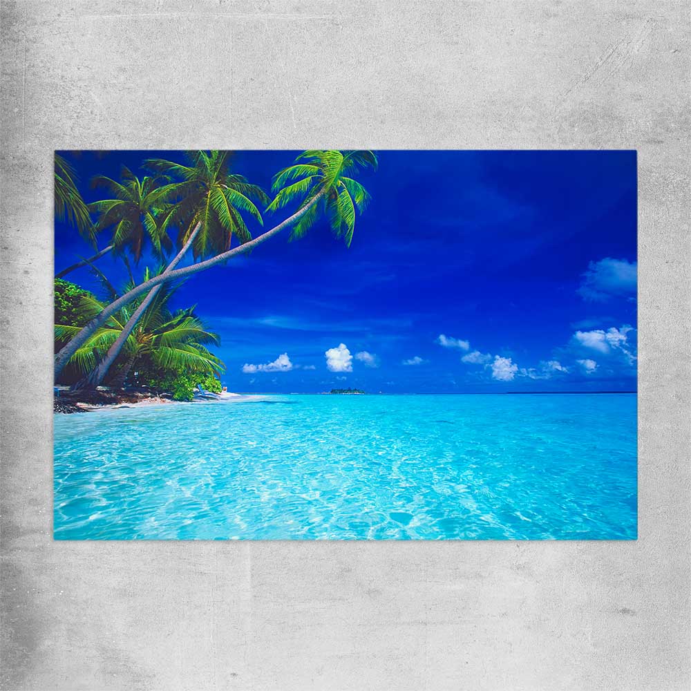 Beach and coastal wall art print of Paradise Shore on a rolled print