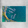 Beach and coastal wall art print of Point Piper Piers on a rolled print