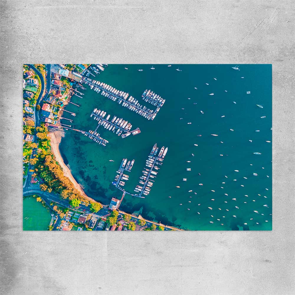 Beach and coastal wall art print of Point Piper Piers on a rolled print
