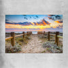 Beach and coastal wall art print of Quiet Sunset Walk on a rolled print