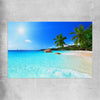 Beach and coastal wall art print of Seychelles Crystal Water on a rolled print
