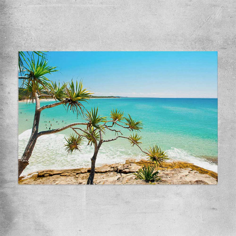 Beach and coastal wall art print of Stradbroke Island Beach on a rolled print