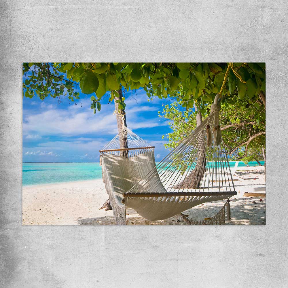 Beach and coastal wall art print of Tropical Bliss on a rolled print