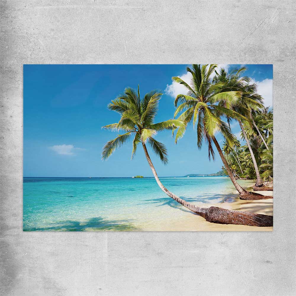 Beach and coastal wall art print of Tropical Paradise on a rolled print