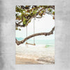 Beach and coastal wall art print of Tropical Swing on a rolled print