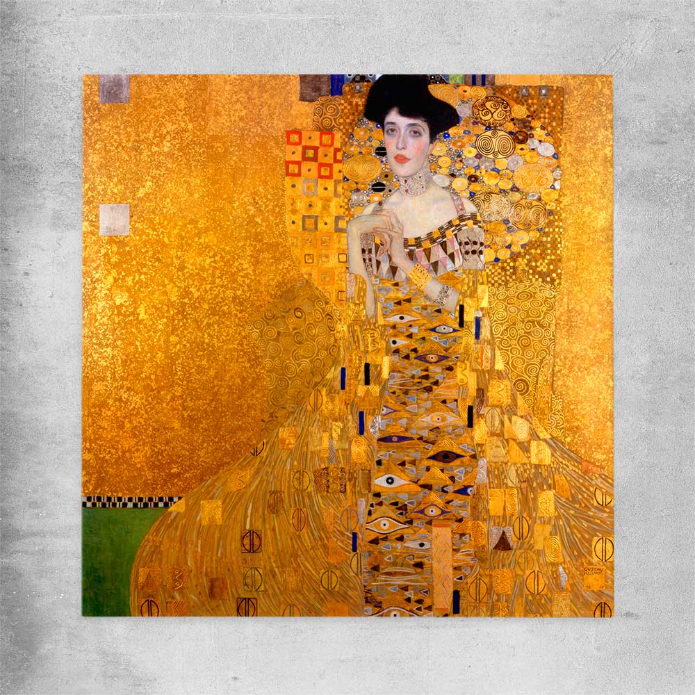 Classic wall art and canvas print of Adele Bloch-Bauer I Gustav Klimt on a rolled print