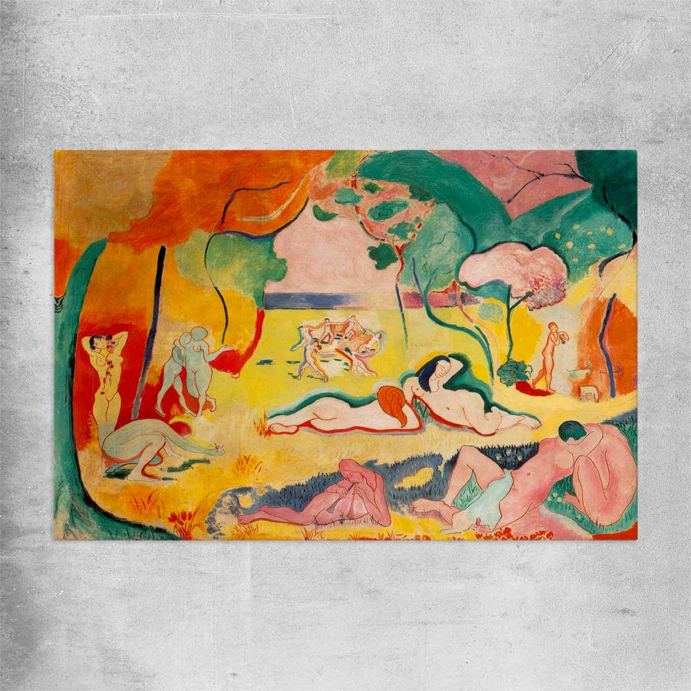Classic wall art and canvas print of Joy of Life Henri Matisse on a rolled print